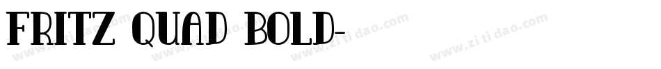 Fritz Quad Bold字体转换